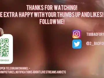 Chaturbate Best live sex cam show of 2badforyou